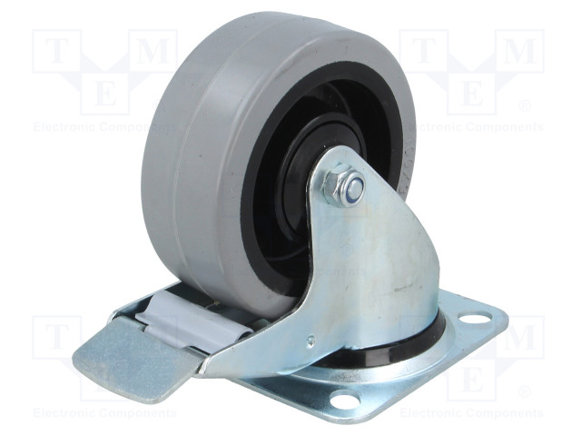 KULJETUSPYÖRÄ - Ø: 100MM - W: 36MM - H: 128MM - VÄÄNTÖ- LUKITUKSELLA - Kuljetuspyörät - KPE-POGES-100K1HC - 1