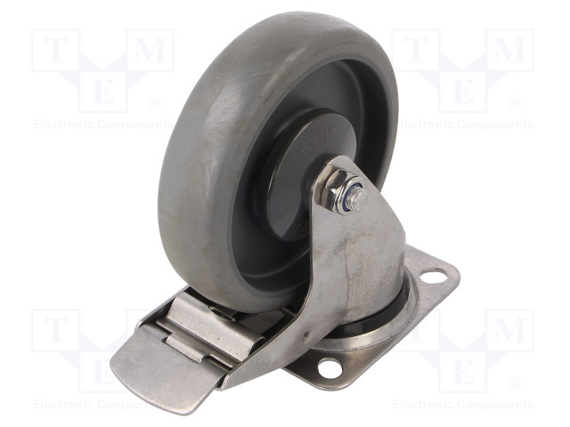 KULJETUSPYÖRÄ - Ø: 125MM - W: 32MM - H: 156MM - VÄÄNTÖ- LUKITUKSELLA - Kuljetuspyörät - KPX-WTE-125K1HC - 1