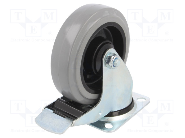 KULJETUSPYÖRÄ - Ø: 125MM - W: 36MM - H: 156MM - VÄÄNTÖ- LUKITUKSELLA - Kuljetuspyörät - KPE-POGES-125K1HC - 1