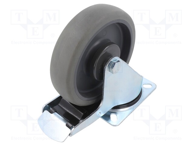 KULJETUSPYÖRÄ - Ø: 160MM - W: 40MM - H: 195MM - VÄÄNTÖ- LUKITUKSELLA - Kuljetuspyörät - KPE-WTE-160K1HC - 1