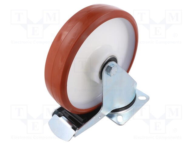 KULJETUSPYÖRÄ - Ø: 200MM - W: 45MM - H: 235MM - VÄÄNTÖ- LUKITUKSELLA - Kuljetuspyörät - KPE-POPUB-200K-HC - 1