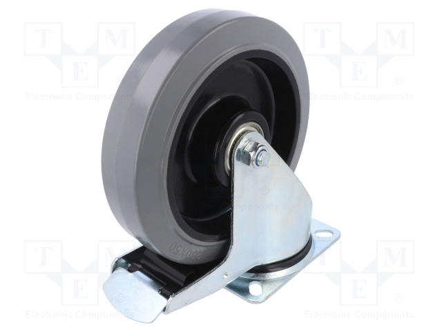 KULJETUSPYÖRÄ - Ø: 200MM - W: 50MM - H: 235MM - VÄÄNTÖ- LUKITUKSELLA - Kuljetuspyörät - KPE-POGES-200K-HC - 1