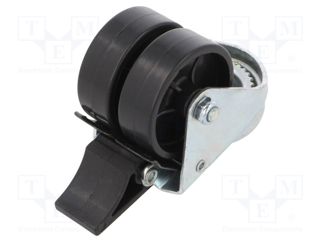 KULJETUSPYÖRÄ - Ø: 50MM - W: 34MM - H: 71MM - KAKSOISPYÖRÄ-VÄÄNTÖ- - Kuljetuspyörät - KMDA-POC-50S-HC - 1