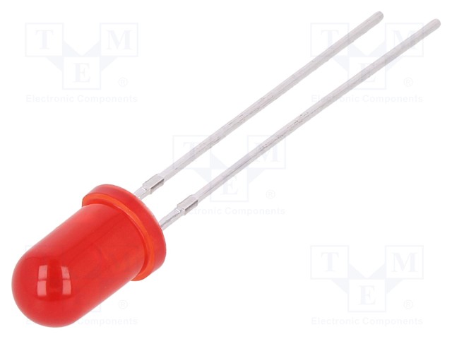 LED - PUNAINEN - 5MM - 80MCD - 30° - ETUOSA: KUPERA - 1,7÷2,5VDC - Pyöreät LEDit - FYL-5013SRD1C - 1