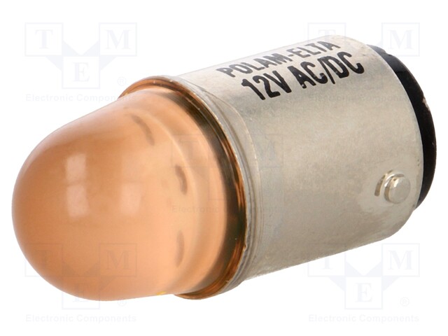 LED LAMPPU - ORANSSI - BA15D - 230VAC - Merkkivalot ja pienoislamput - LO-BA15D-230AC - 1