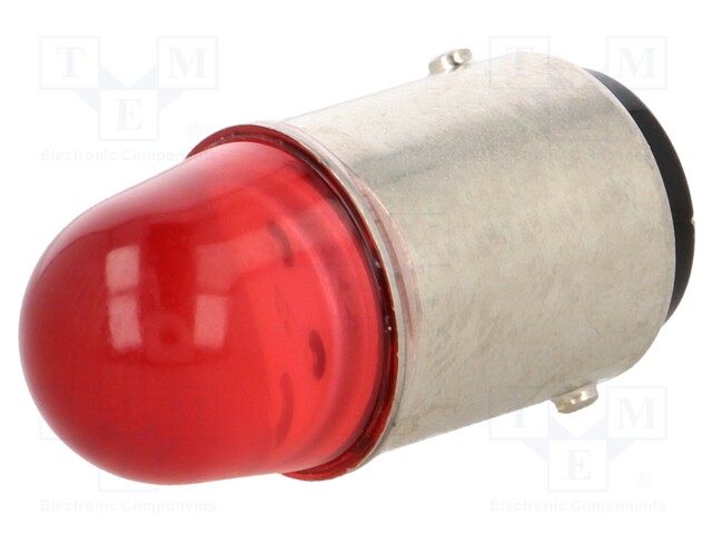 LED LAMPPU - PUNAINEN - BA15D - 230VAC - Merkkivalot ja pienoislamput - LR-BA15D-230AC - 1
