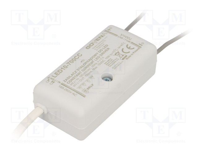 LED VIRTALÄHDE - 10W - 2÷15VDC - 700MA - 185÷265VAC - IP40 - LED teholähteet - Z-LED-10W-700CC - 1