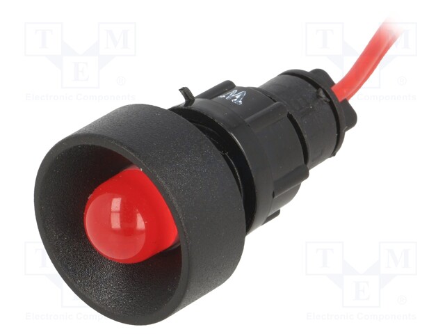 MERKKIVALO: LED - KOVERA - PUNAINEN - 230VDC - 230VAC - Ø13MM - IP40 - Merkkivalot ja pienoislamput - LR-D10B-230ACDC - 1