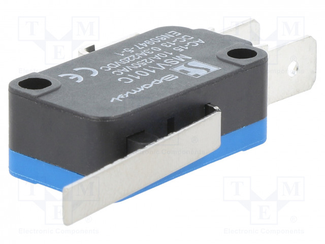 MIKROKYTKIN SNAP ACTION - 10A/250VAC - 0,3A/220VDC - VIVUN KANSSA - SANP ACTION mikrokytkimet - MSV101C - 1