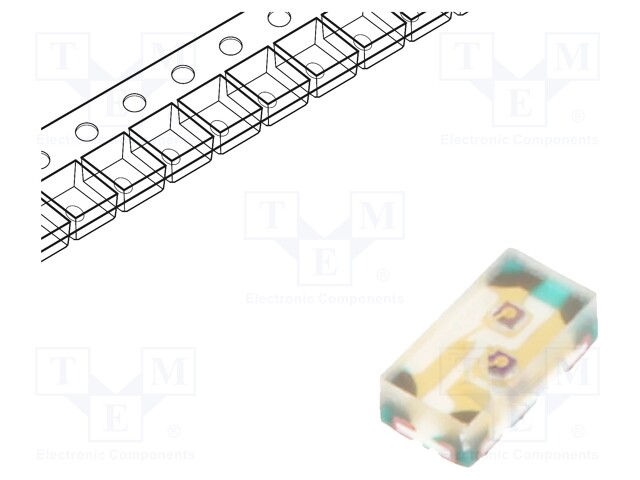 LED - VIHREÄ - SMD - 0402 - 285÷550(TYP)-650MCD - 2,6÷3,5VDC - 130° - 20MA - Pintaliitos LED - FYLS-0402CPGC - 1