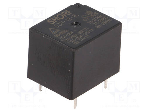 RELE - SPDT - UKELAN: 12VDC - 7A/277VAC - 7A/30VDC - Pienoisreleet - S3H-12-1C - 1