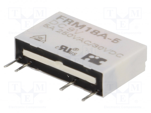 RELE - SPST-NO - UKELAN: 9VDC - 5A/250VAC - FRM18 - Pienoisreleet - FRM18A-9VDC - 1