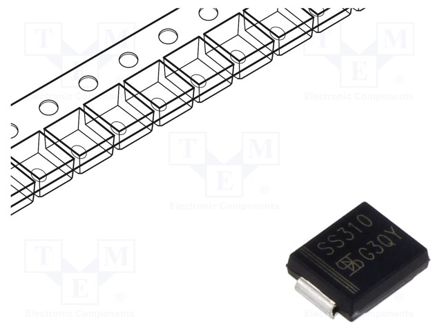 SCHOTTKY TASASUUNTAUSDIODI - SMD - 100V - 3A - SMC - RULLA,TEIPPI - Diodit - SS310-TSC - 1