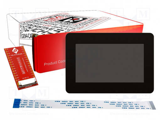 TFT NÄYTTÖ - 4,3" - 480X272 - 1MBRAM - KOOT: 123X84,5X8,4MM - 475CD/M2 - Älykkäät näytöt - GEN4-FT813-43CTP-C - 1