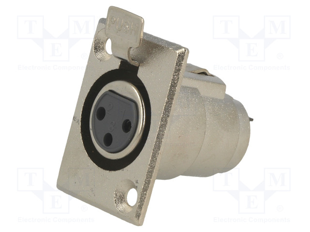 XLR LIITIN - NAARAS - PIN: 3 - JUOTETTAVA - XLR STANDARDI - XLR liittimet ja tarvikkeet - XLR-3G-C - 1