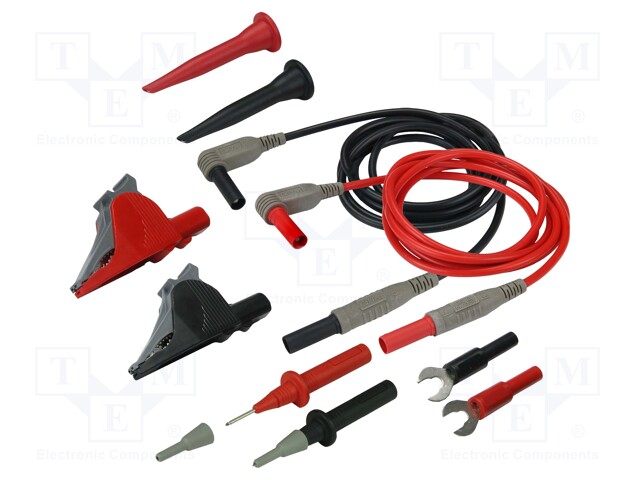 KAAPELI- JA ADAPTERISARJA - 3A,10A,36A - MUSTA,PUNAINEN - Mittausjohdot - CT2696C - 1