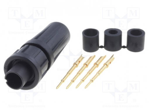 UROSLIITIN - 5A - 125V - PIN: 4 - EN2 - JUOTETTAVA - SWITCHCRAFT liittimet - EN2C4M22DC - 1
