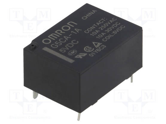 RELE - UKELAN: 5VDC - SPST-NO - 10A/250VAC - G5CA - Pienoisreleet - G5CA-1A-5DC - 1