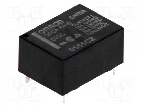 RELE - SPST-NO - UKELAN: 5VDC - 15A/110VAC - G5CA - Pienoisreleet - G5CA-1A-E-5DC - 1