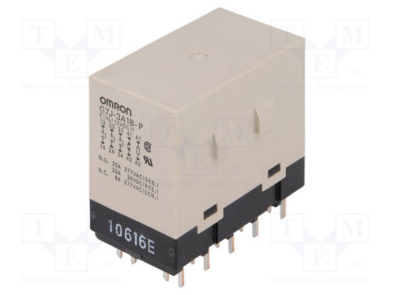RELE - 3PST-NO + SPST-NC - UKELAN: 12VDC - 25A - Tehoreleet - G7J-3A1B-P-12DC - 1
