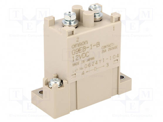 RELE - SPST-NO - UKELAN: 12VDC - IKELAN: 166,7MA - Tehoreleet - G9EB-1-B-12DC - 1