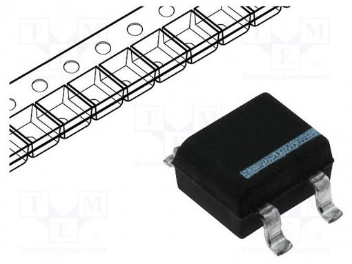 TASASUUNTAUSSILTA: YKSIVAIHEINEN - URMAX: 600V - IF: 0,8A - IFSM: 25A - Tasasuuntaussillat - MB6S-DC - 1