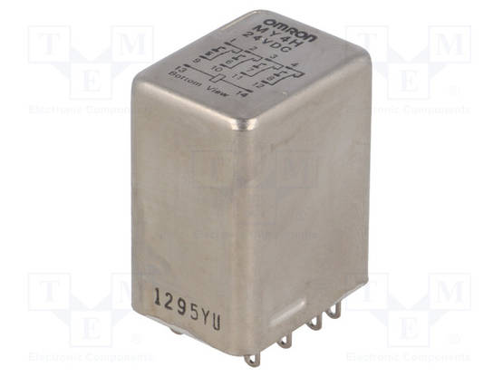 RELE - 4PDT - UKELAN: 24VDC - IKOSKETINTEN MAX: 3A - Teollisuusreleet - MY4H-24VDC - 1