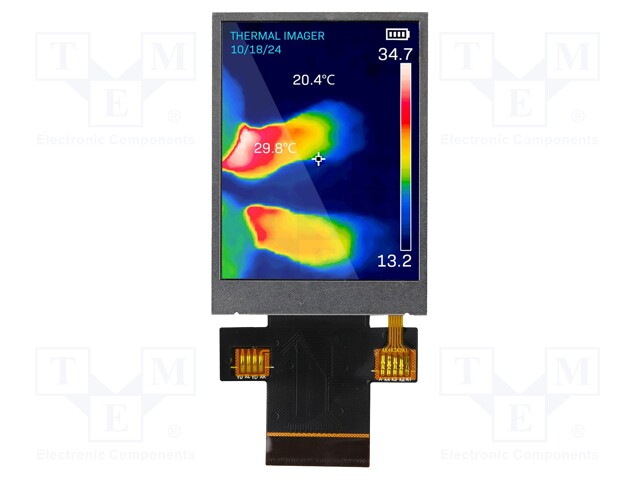 TFT NÄYTTÖ - 2,4" - 240X320 - VALAISTUS: LED - KOOT: 42,8X59,9X2,55MM - TFT-näytöt - NHD-2.4240320AF-C - 1