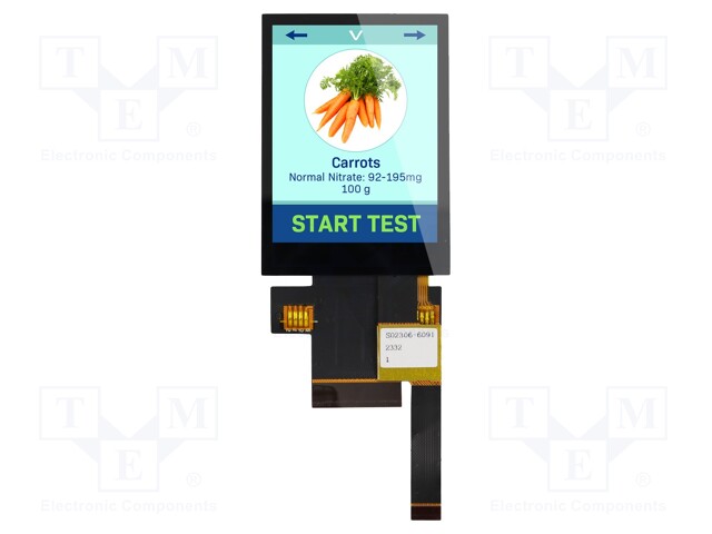 TFT NÄYTTÖ - 2,4" - 240X320 - VALAISTUS: LED - KOOT: 42,8X59,9X4,13MM - TFT-näytöt - NHD-2.4240320AFCTC - 1