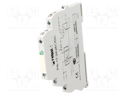 RELE: LIITÄNTÄ - SPST-NO - UKELAN: 24VAC,24VDC - 1,2A - TRIAKKI - PI6 - Elektromagneettiset relesarjat - PI61T24VACDC - 1