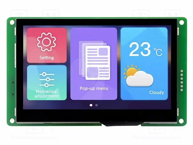 TFT NÄYTTÖ - 4,3" - 480X272 - VALAISTUS: LED - 16MBFLASH - RGB - 250CD/M2 - Älykkäät näytöt - DMG48270C043-04WTC - 1