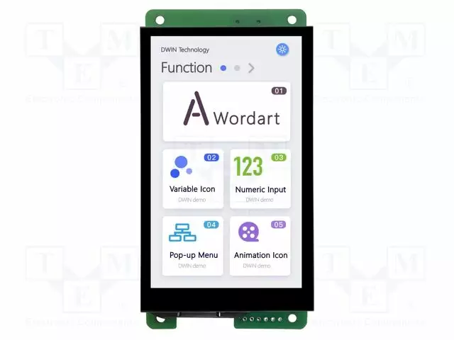 TFT NÄYTTÖ - 4,3" - 480X800 - VALAISTUS: LED - 16MBFLASH - RGB - 250CD/M2 - Älykkäät näytöt - DMG80480C043-02WTC - 1