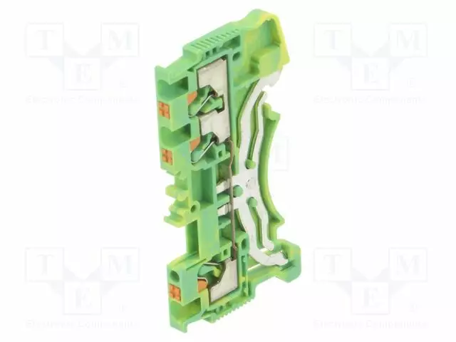 LIITIN: KISKO-DS - DIN-KISKOLLE - JOUSIPURISTIN - KELTA-VIHREÄ - Kiskoliittimet - DS1.5-TW-PE-01P-1C - 1