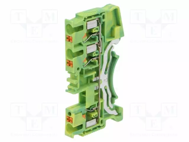 LIITIN: KISKO-DS - DIN-KISKOLLE - JOUSIPURISTIN - KELTA-VIHREÄ - Kiskoliittimet - DS2.5-TW-PE-01P-1C - 1