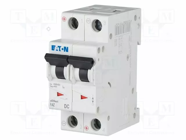 VIRRANKATKAISIN - 250VDC - NIMELLISVIRTA: 8A - NAVAT: 2 - DIN-KISKOLLE - Johdonsuojakatkaisijat - FAZ-Z82-DC - 1