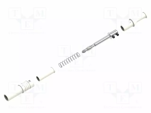 LABORATORY CONNECTOR: 4MM BANANA - PLUG - 36A - VALKOINEN - INSULATED - Banaaniliittimet 4mm - PJP1061-BC - 1