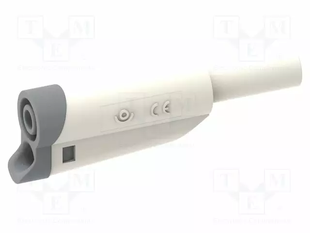 LABORATORY CONNECTOR: 4MM BANANA - PLUG - 36A - VALKOINEN - INSULATED - Banaaniliittimet 4mm - PJP1076-BC - 1