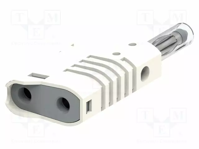 LABORATORY CONNECTOR: 4MM BANANA - PLUG - 36A - 30VAC - 60VDC - VALKOINEN - Banaaniliittimet 4mm - PJP1089-BC - 1