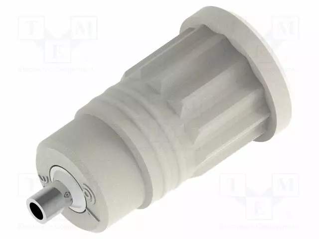 LABORATORY CONNECTOR: 4MM BANANA - SOCKET - 25A - VALKOINEN - INSULATED - Banaanijatkoliittimet - PJP3290-BC - 1