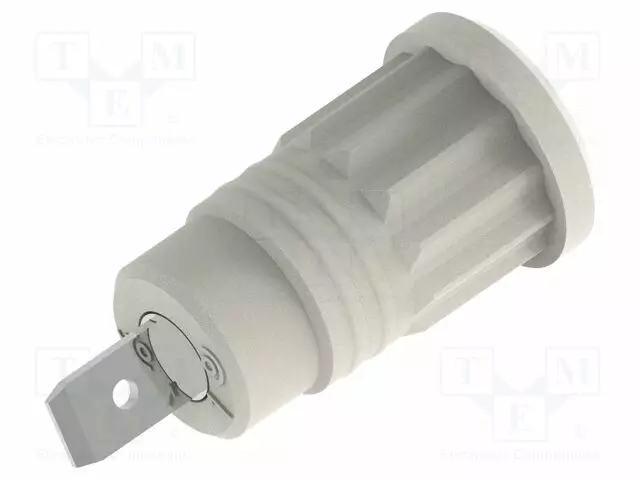 LABORATORY CONNECTOR: 4MM BANANA - SOCKET - 36A - VALKOINEN - INSULATED - Banaanijatkoliittimet - PJP3294-BC - 1