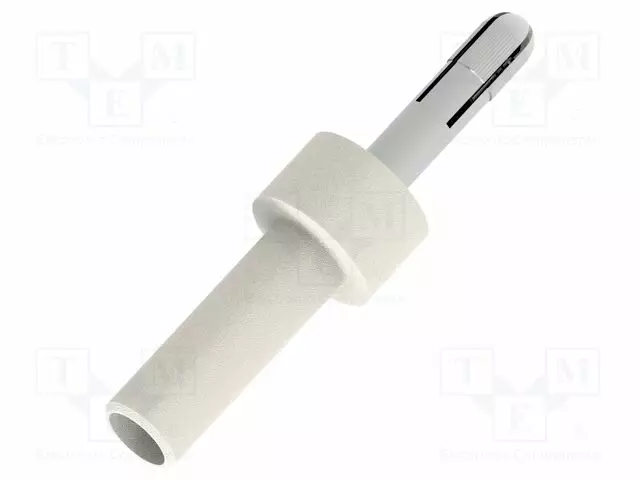 LABORATORY CONNECTOR: 4MM BANANA - SOCKET - VALKOINEN - NICKEL PLATED - Banaanijatkoliittimet - PJP3304-IEC-BC - 1