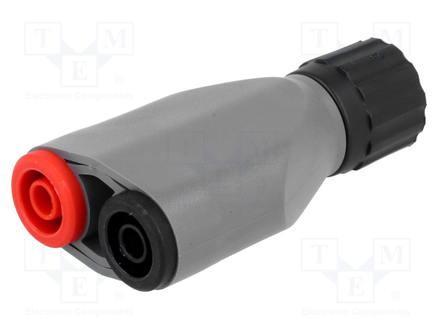 ADAPTERI - 3A - 4MM BANAANILIITIN, PISTORASIA X2,BNC-UROS-1KV - Laboratorioliittimet - muut - PJP7043-IEC - 1