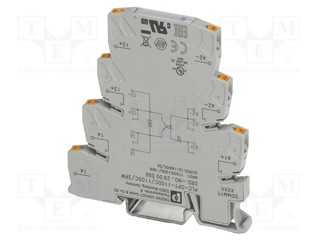 RELE: PUOLIJOHDE - SPST-NO - UKELAN: 110VDC - 3A - 3A/33VDC - Elektromagneettiset relesarjat - PLC-OPT-110DC24DC - 1