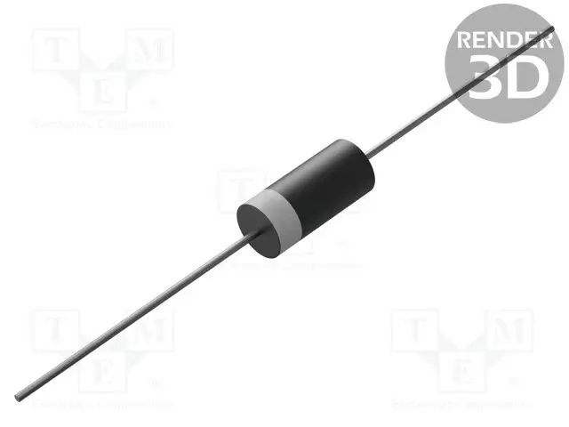 TASASUUNTAUSDIODI - THT - 50V - 2A - AMMO PACK - DO15 - UFMAX: 1,1V - Diodit - RL201GTA-SMC - 1