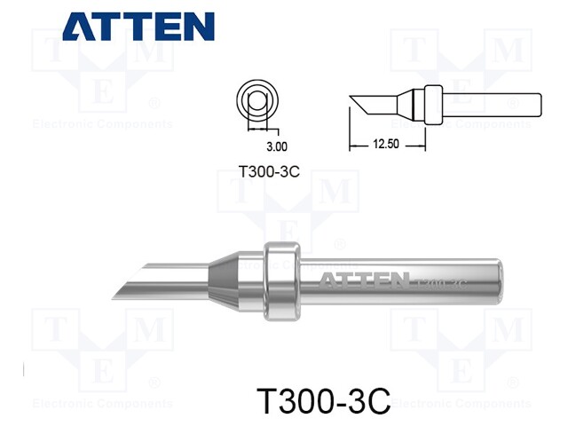 KÄRKI - KAVIO - 3MM - JUOTTIMELLE - Juotinkärjet - T300-3C - 1