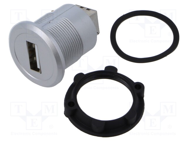 ADAPTERI - USB A RASIA,USB B RASIA - PANEELIASENNETTAVA,TAKAMUUTTERI - USB liittimet - USB-02C - 1