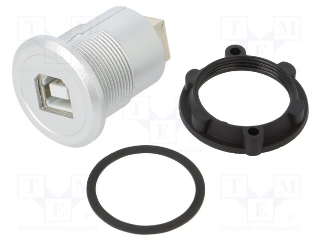 ADAPTERI - USB B RASIA,MOLEMMIN PUOLIN - PANEELIASENNETTAVA,TAKAMUUTTERI - USB liittimet - USB-04C - 1