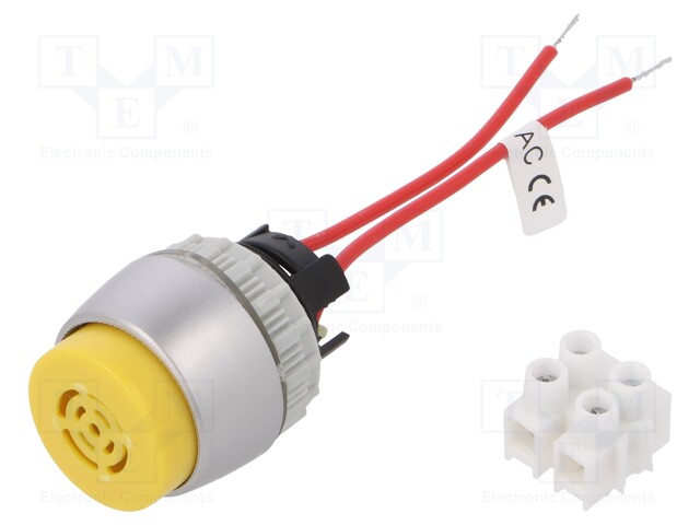 ÄÄNIMERKINANTOLAITE - 22MM - IP20 - ST22 - Ø22MM - 230VAC - Taulukytkimet, standardi 22mm - ST22-SD-230AC - 1