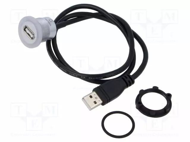 ADAPTERIJOHTO - USB A RASIA,USB A PISTOKE - USB 2.0 - PIT: 0,6M - USB liittimet - USB-05C - 1