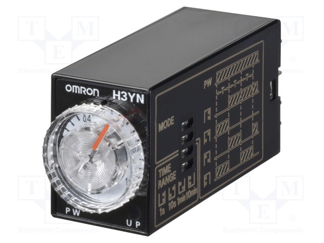 AUTOMATION MODULE: TIMER - 0,1MIN÷10H - DPDT - 250VAC/5A - 100÷110VDC - Aikareleet ja ajastimet - H3YN-21B-100-110DC - 1